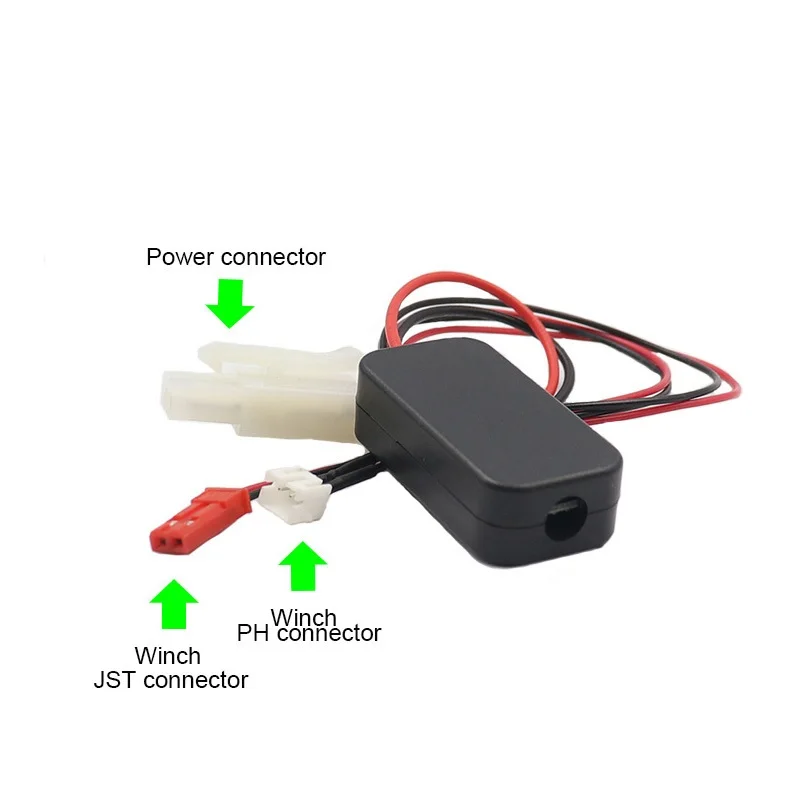 Automatic Winch and Wireless Remote Controller Receiver for 1/10 RC Crawler Car Axial SCX10 TRAXXAS TRX4 D90 TF2 Tamiya CC01