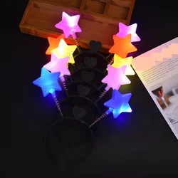 LED Headband Star Hair Band Headdress Hairband Glow Party Props Decoration For Children Kids Adult Cosplay Birthday Wedding