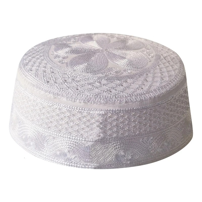 Gorros de oración blancos Aqutumn muslman, gorro kippah, gorros islámicos árabes para hombres, pañuelo en la cabeza, gorro de hombre islámico,