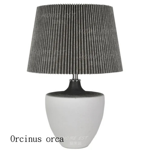 Nordic Retro Black and white ceramic table lamp porch bedside desk bedroom creative personality table lamp