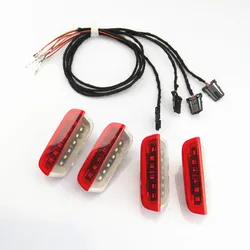 RWSYPL LED Car Door Warning Light + Cable Plug Harness For VW Jetta MK5 Golf 5 6 7 Passat B6 B7 Tiguan Superb EOS CC 3AD 947 411