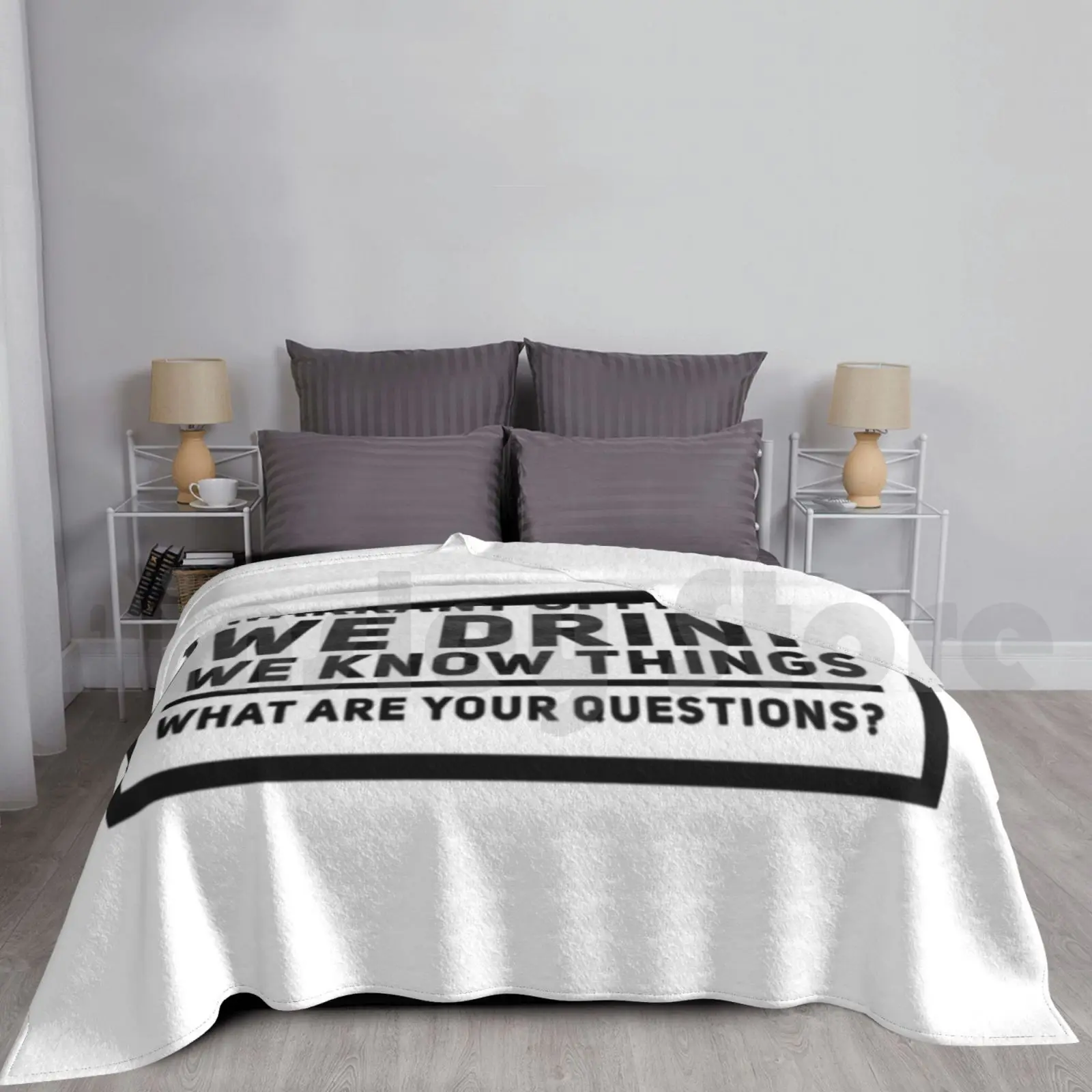 We Drink , We Know Things-Warrant Officers , Mug , Notebook Classic Blanket Fashion Custom