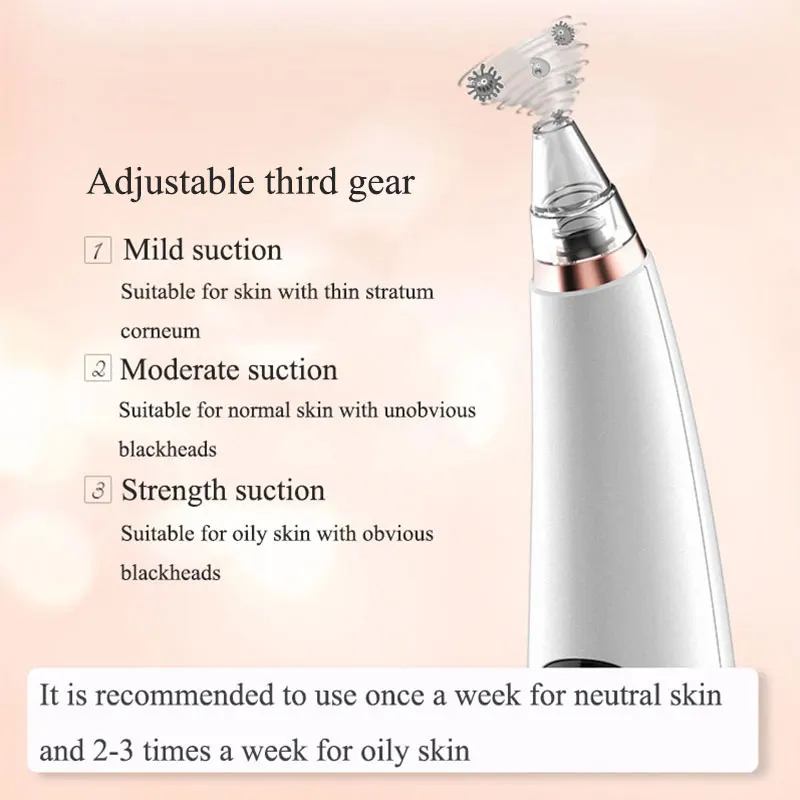 Acne Black Dot Puistje Comedondrukker Elektrische Vacuüm Voor Gezicht Cleaner Porie Tegen Zwarte Stippen Gezichtsreiniging Huidverzorging Tool