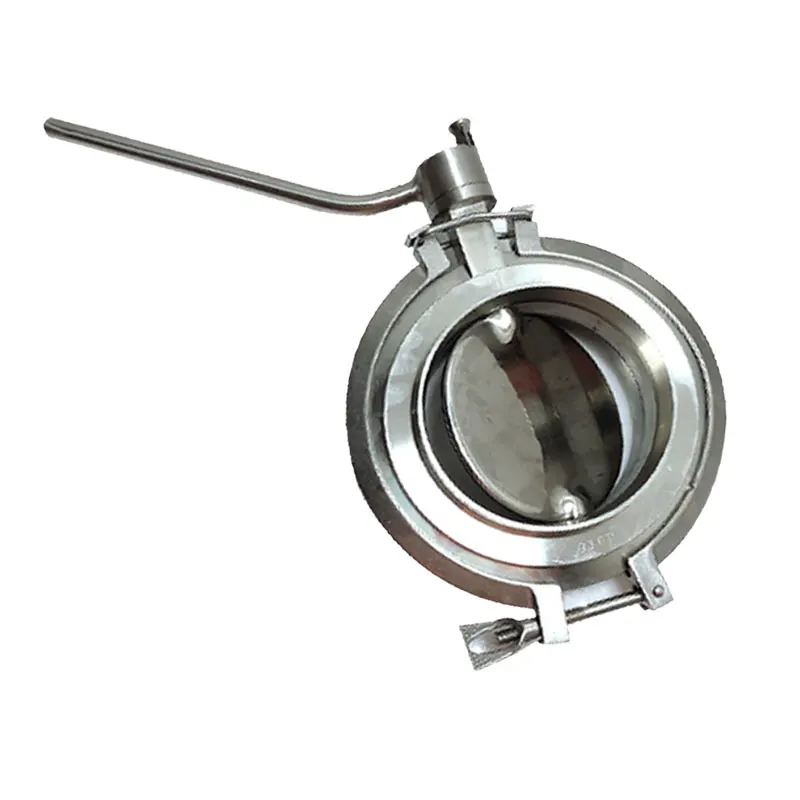 SS304 Powder Butterfly Valve Sanitary Clamp Powder Valve Tank Bottom Welding Powder Valve Large Discharge Valve