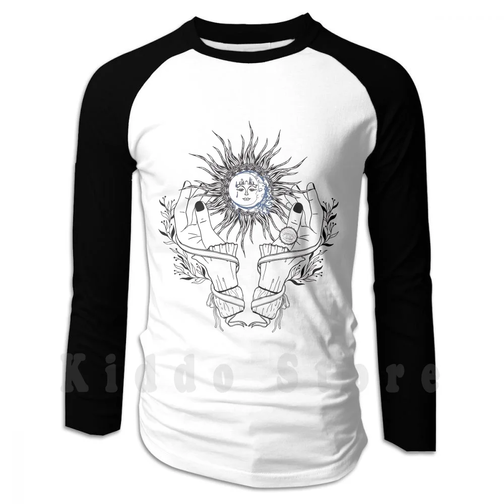 Sun In Hands Hoodie Long Sleeve Boho Bohemian Hippie Hipster Indie Floral Nature Summer Blue Flower