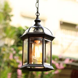 Outdoor Waterproof Lamps European Garden Pendant Light Gate Hallway Balcony Hanging Lamp Bar Cafe Restaurant Lighting Fixture