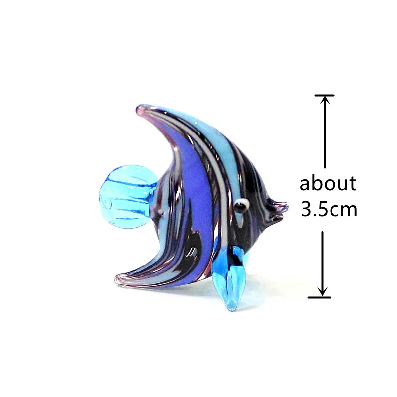 Murano Glass Marine Animal Mini Figurine Cute Turtle, Sea Lions, Ocean Fish, Whale, Penguin Ornaments Aquarium Decor Accessories