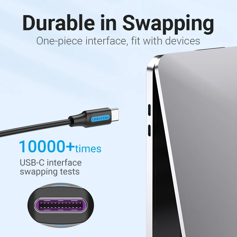 Кабели Vention 100 Вт USB-C к USB Type C для Samsung S20 PD Кабель для быстрой зарядки для Macbook Pro Поддержка переключателя Quick Charge 4.0