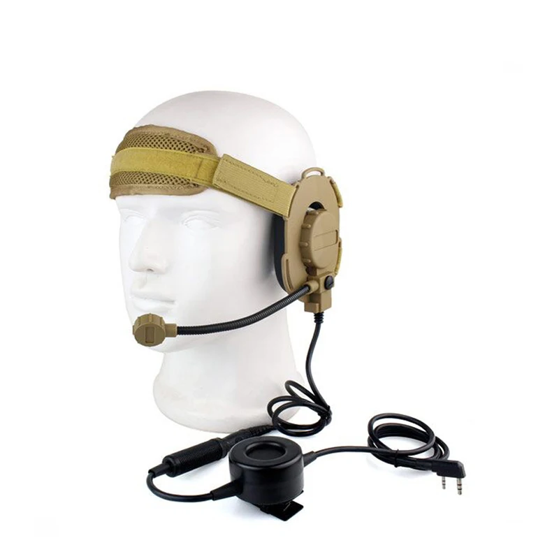 HD03 Z Tactical Headset Earpiece Waterproof PTT For Kenwood BaoFeng UV-5R Radios