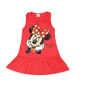 Kinderbaumwolle Minnie Prinzessin Kleid, Mädchen Sommerkleidung, neue Mode, Cartoons, rot, 1-6 Jahre 6 Hauptverkäufe rotes Canelado -Kleid - №3
