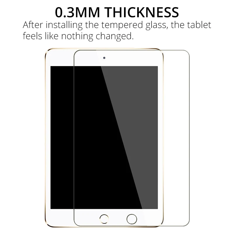 Tempered Glass for iPad 10.2 2019 7th 2018 2017 9.7 6th 5th Air 1 2 Pro 10.5 11 Screen Protector for iPad 2 3 4 5 6 Mini 3 4 5 6
