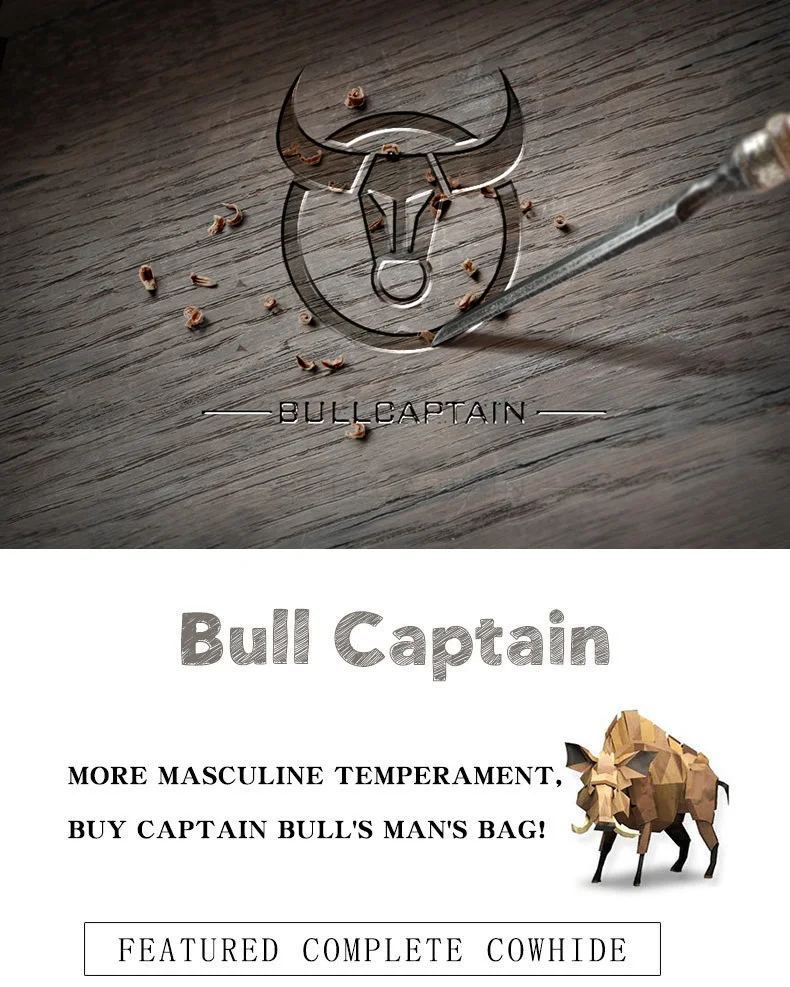 BULLCAPTAIN Echtes Leder Kreditkarten- und Ausweishalter Geldbörse Herren Mode RFID-Kartenhalter Geldbörse Visitenkartenhalter Tasche – Detail 1