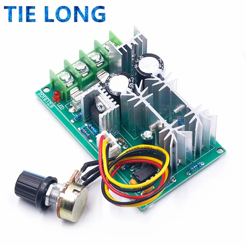 DC10-60V DC motor speed regulator 12V 24V 36V 48V High power drive module PWM Motor speed controller 20A current regulator