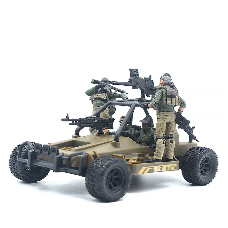 1:18 Soldier Military Paratrooper Assault Vehicle Plastic Model For 3.75'' Action Figure Vehicle Scene Display Boy Toys In Stock