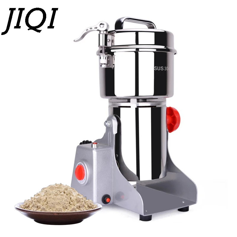 JIQI Electric Stainless steel grinder 700g Superfine mill Commercial grain Coffee pearl grinding machine coffee grinder 220V110V