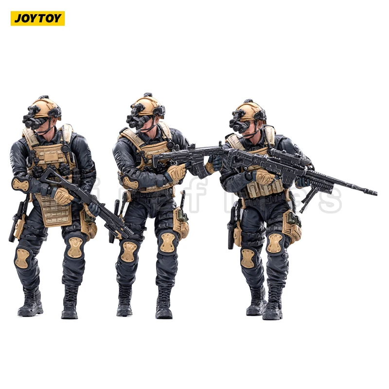 1/18 JOYTOY 3.75นิ้ว Action Figure (3ชิ้น/เซ็ต) คนตำรวจติดอาวุธ PAP กองกำลังพิเศษอะนิเมะรุ่นของเล่นจัดส่งฟรี