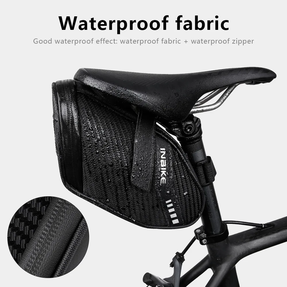 INBIKE Bicycle Saddle Bag Waterproof Bike Seat Bag Cycling Saddle Tail Post Bag Ultralight Tail Rear Bag Bicycle Rear Seat Pouch