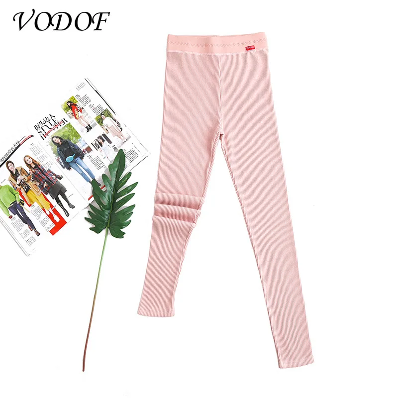 VODOF 2021 Women Leggings  Pants Hight Waist Leggings Women Solid Color Legging Comfortable Keep  Stretchy Legging