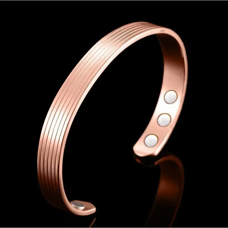 Jewelry Health Care Anti Arthritis Rheumatism Pain Relief Bio Magnetic Copper Color Bracelets Bangles for Women