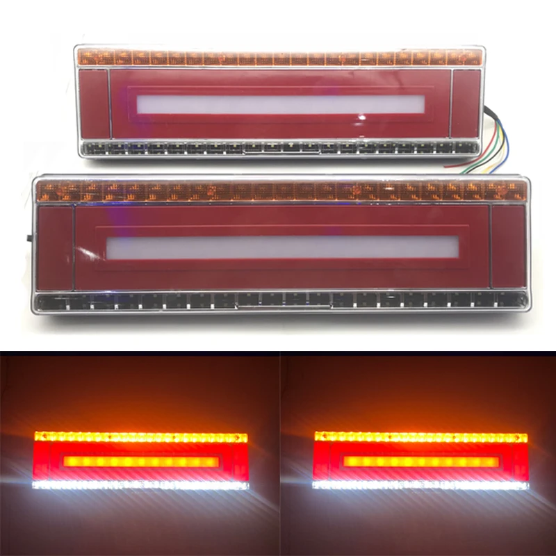 LED Trailer Truck Brake Light Tail Brake Stop Turn Light Sequential Flowing Signal Warning Light Lamp Strengthen waterproof IP68