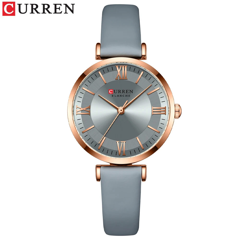 CURREN Women Watch Top Brand Luxury Ladies Casual Wrist Watches Leather Waterproof Quartz Girl Clock Reloj Mujer Montre Femme