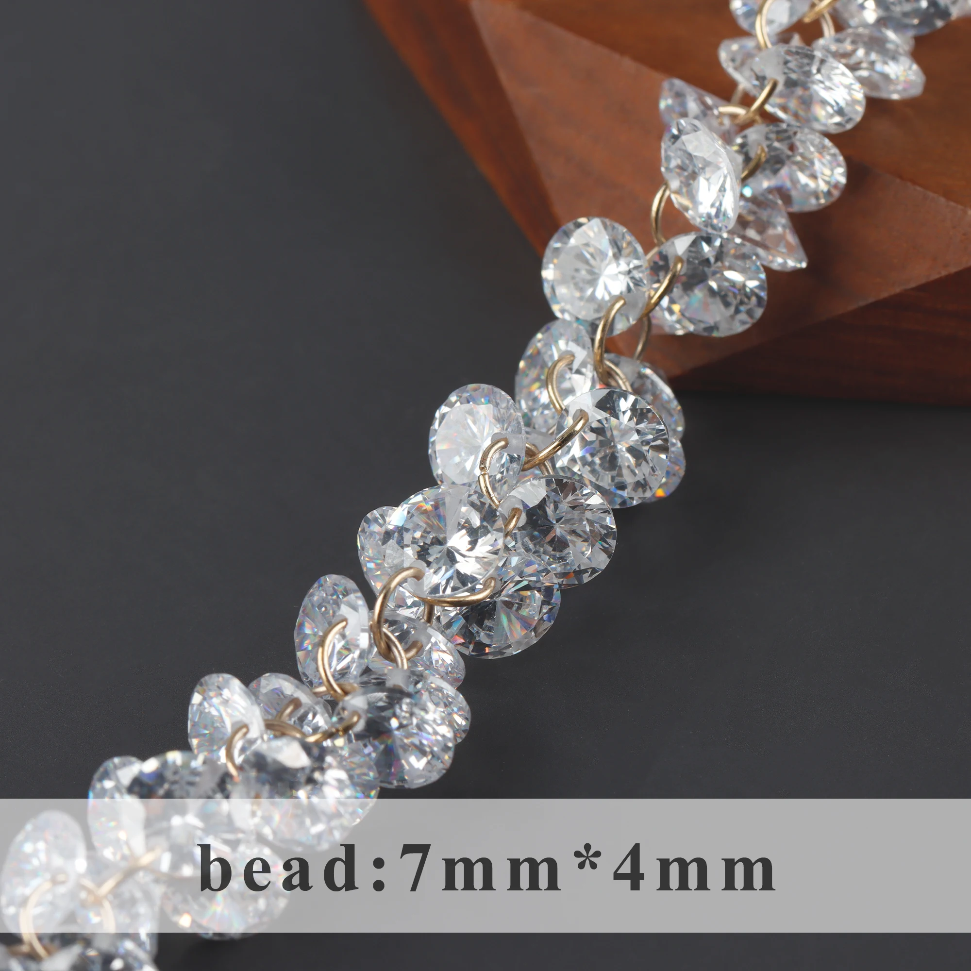 GUFEATHER C206,zircons chain,pass REACH,nickel free,18k gold plated,copper,charms,diy bracelet necklace,jewelry making,10cm/lot