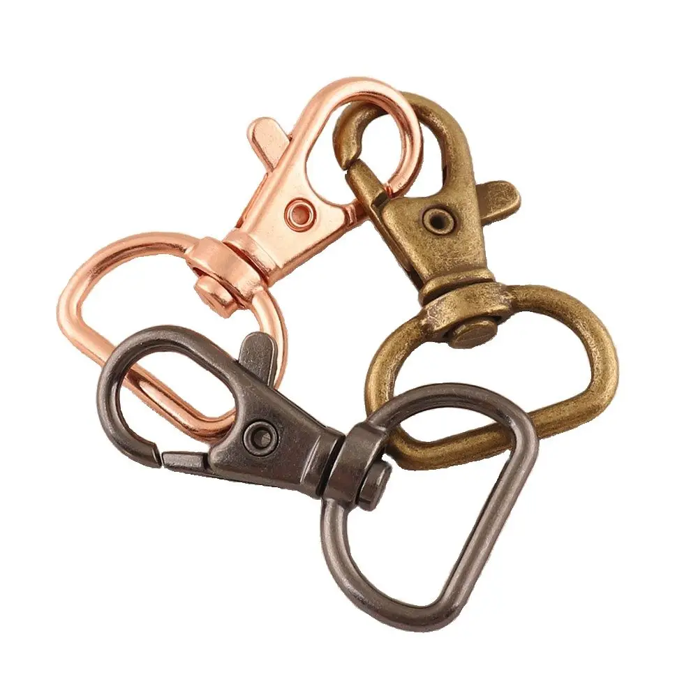 20mm Metal Swivel Trigger Lobster Clasps Clip Gun black/Rose gold/Antique bronze Snap Hook For DIY Accessories Keychain Parts