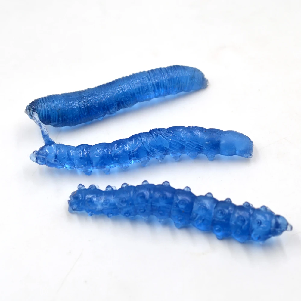MNFT 10pcs Larva Soft Lures 75mm 4g Artificial Lures Fishing Worm Environmental TPR Bass Pike Minnow Swimbait Jigging Plastic Ba
