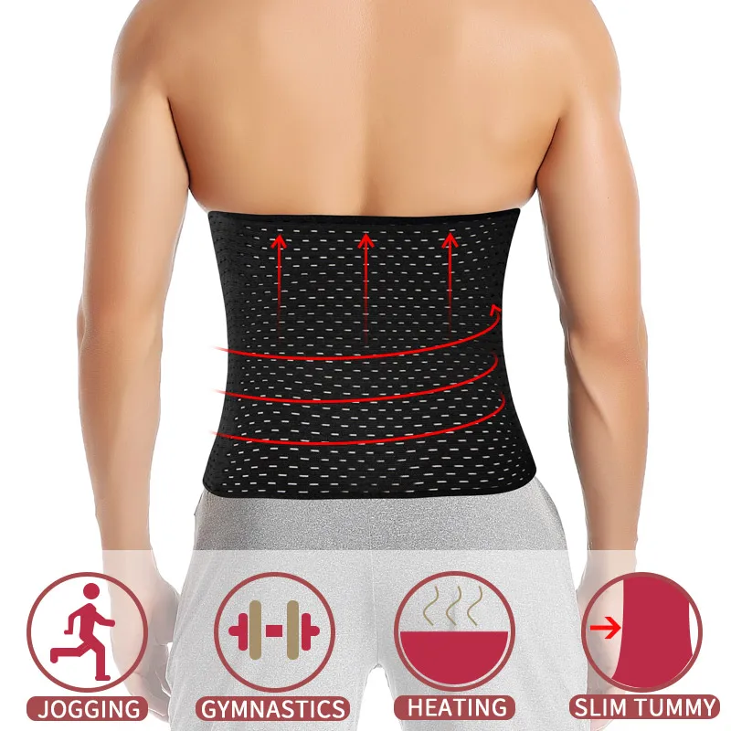 Men Slimming Body Shaper Waist Trainer Trimmer Belt Corset For Abdomen Belly Shapers Tummy Control Fitness Compression Shapewear