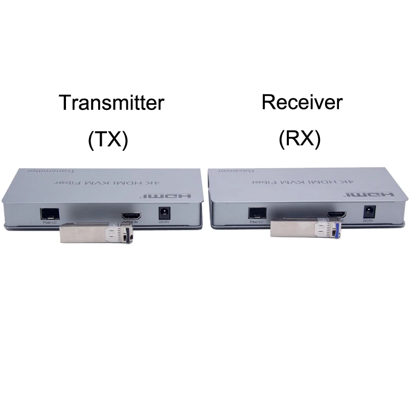 Extensión de teclado de ratón USB, 10KM, 4K, HDMI, KVM, Cable de fibra única, transmisión de DVD, reproductor de vídeo, PC a TV, HDTV