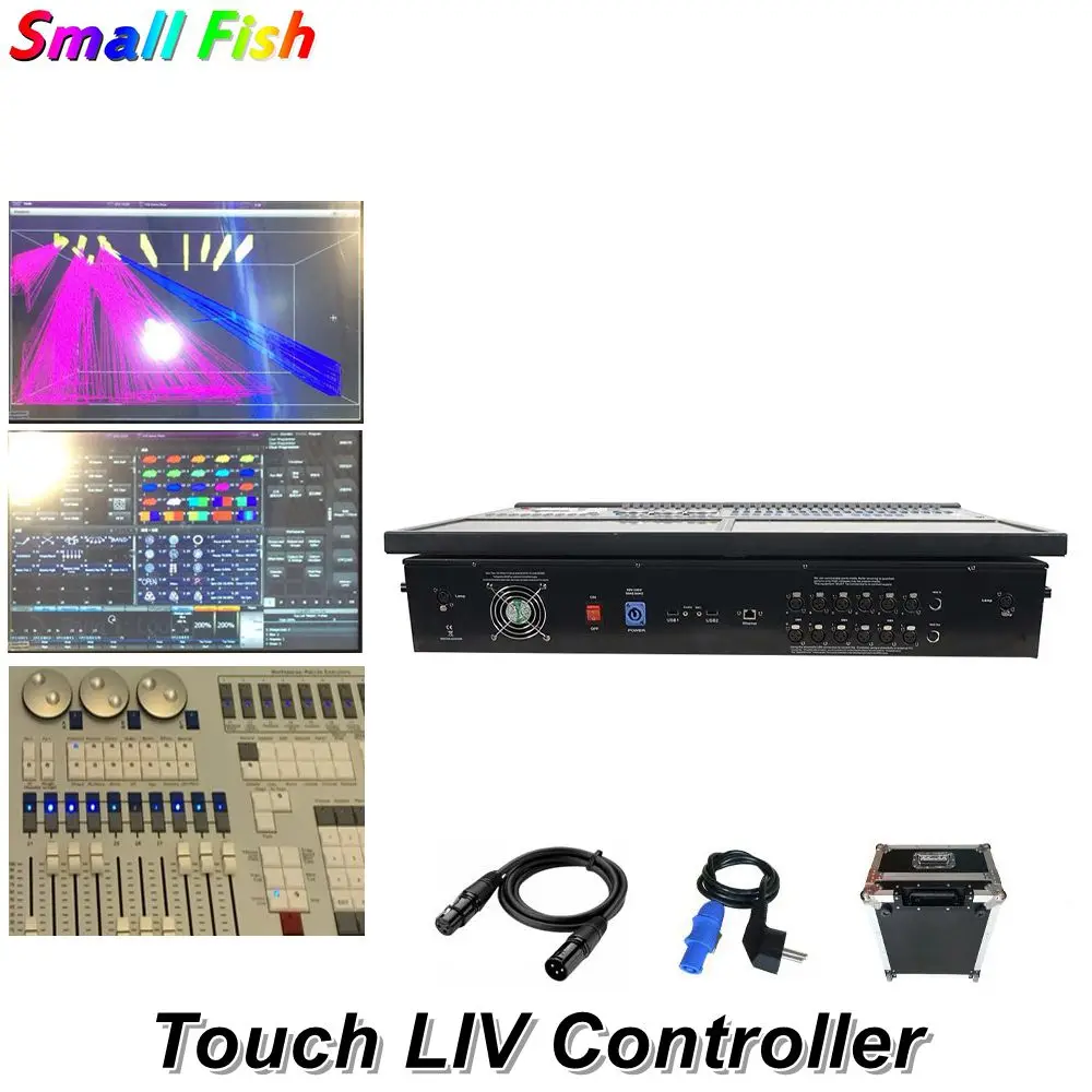 Flightcase Verpakking Nieuwste 11.1 Systeem Podium Touch Liv Controller Moving Head Led Par Console 19-In Dubbele Screen Dj controller
