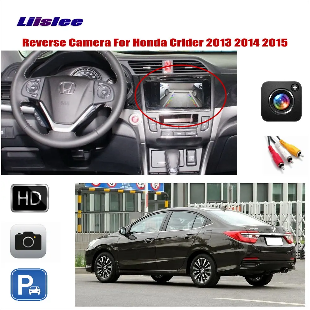 

For Honda Crider 2013 2014 2015 Car Reverse Rear Camera Auto Parking Backup HD CCD Night Vision CAM RCA Adapter Connector