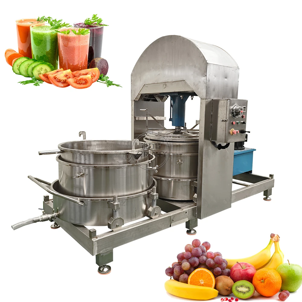 Double Tanks 100L 200L 300L Industrial Pomegranate Tangerine Apple Ginger Mango Pineapple Juice Press Extractor Machine