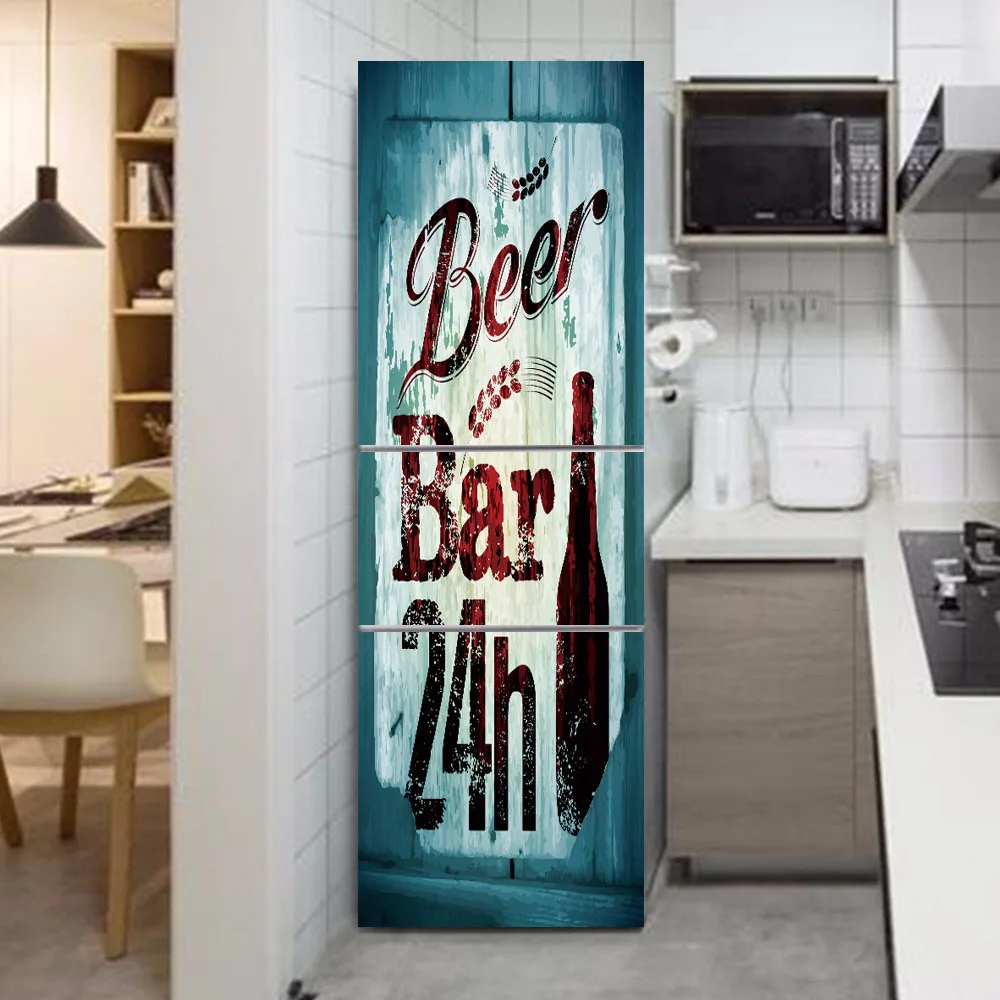 One Piece Fridge Wallpaper Vinyl Decorative Pared Wrap Refrigerator Sticker Door Cover Wall Stickers Home Decor For The Kitchen