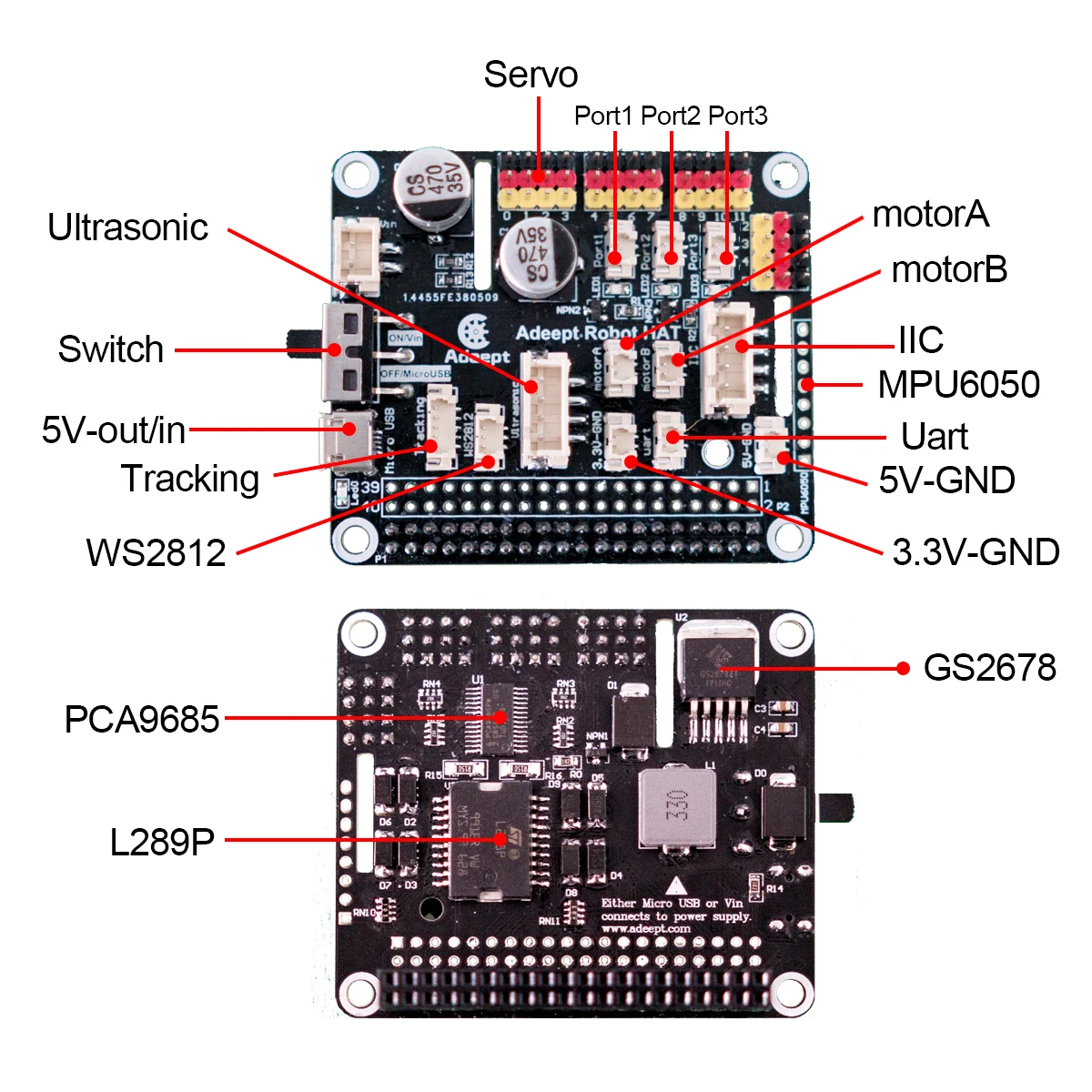 Imagem -03 - Unept Darkpaw Robot Kit para Raspberry pi Quadrúpede Aranha Board Bionic Board Não Incluído