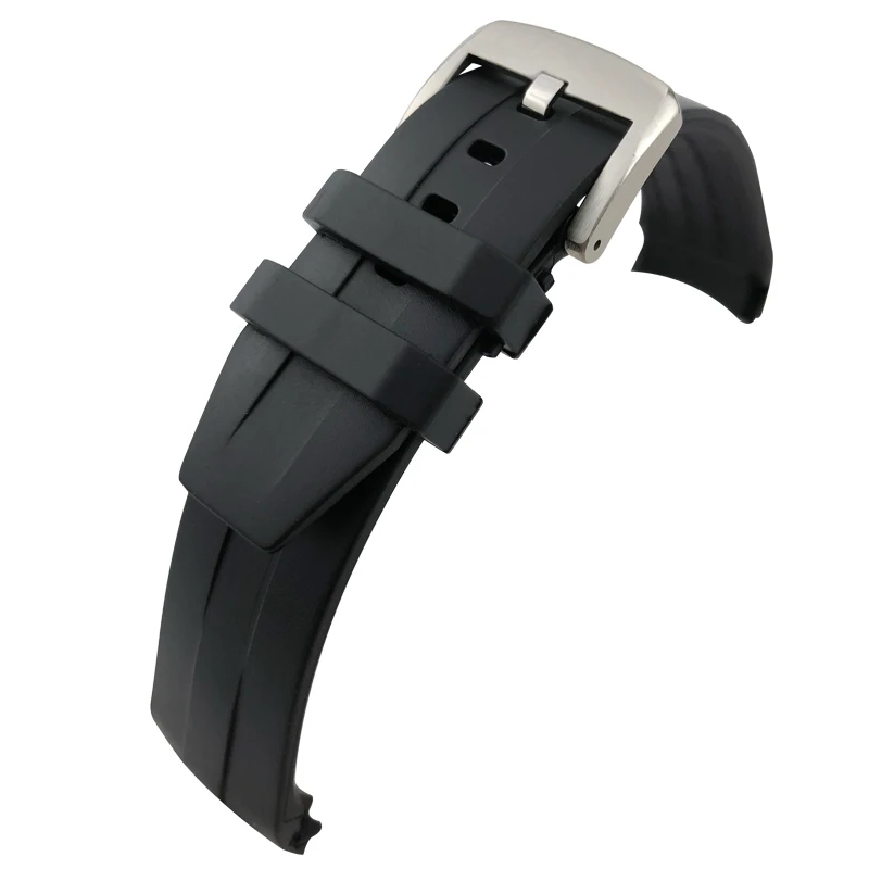 21mm 22mm Rubber Silicone Watch Strap Waterproof Black Orange Watchband Suitable for Tissot T120407 T120417 Sport Accessories