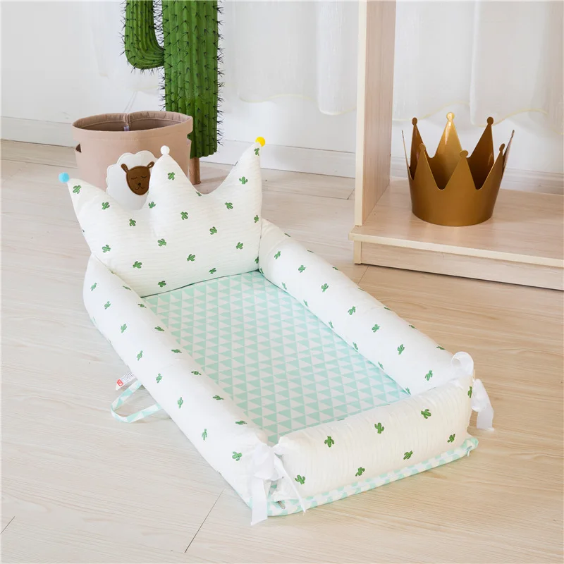 Baby Crib Portable Anti-pressure Infant Travel Nest Bed Foldable Bionic Bed for Newborns Baby Bed Bassinet Bumper Baby Playpen