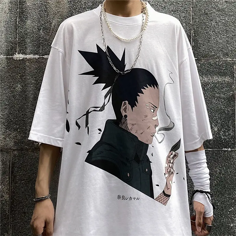 Harajuku Anime Tshirt Streetwear Men Casual Loose Japan Shirts Boy Summer Cartoon T Shirt Fashion Ulzzang Oversized Tshirt Femme