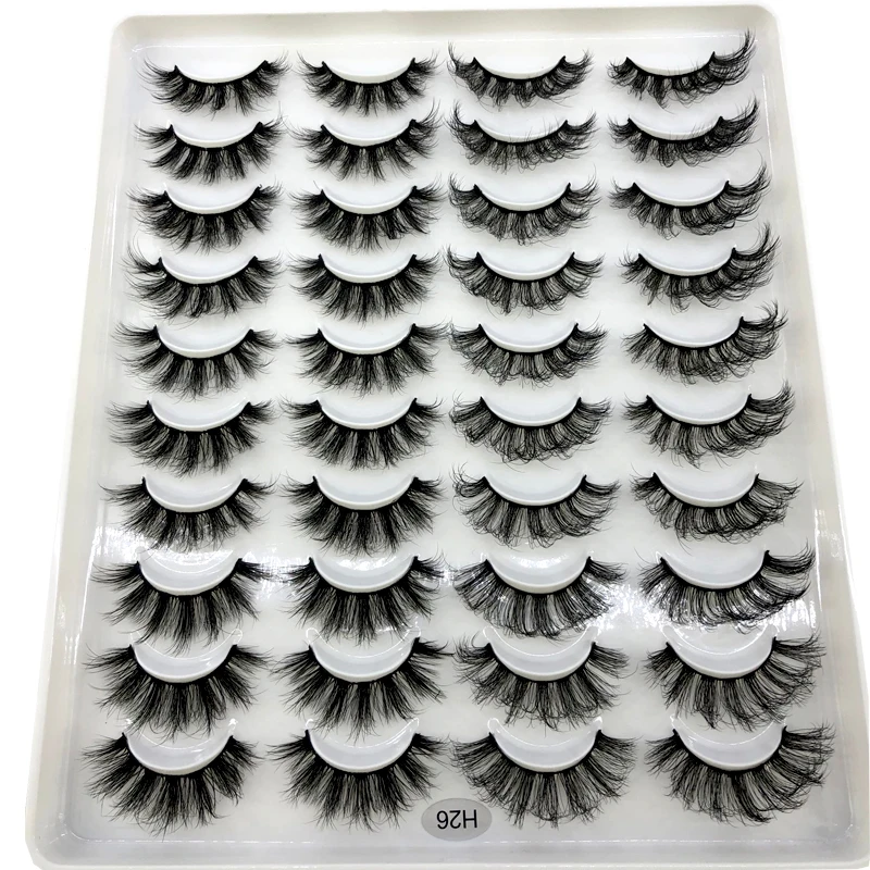 NEW 20 pairs 18-25mm fake Eyelashes 100% Mink Eyelashes Mink Lashes Natural Dramatic Volume Eyelashes Extension False Eyelashes