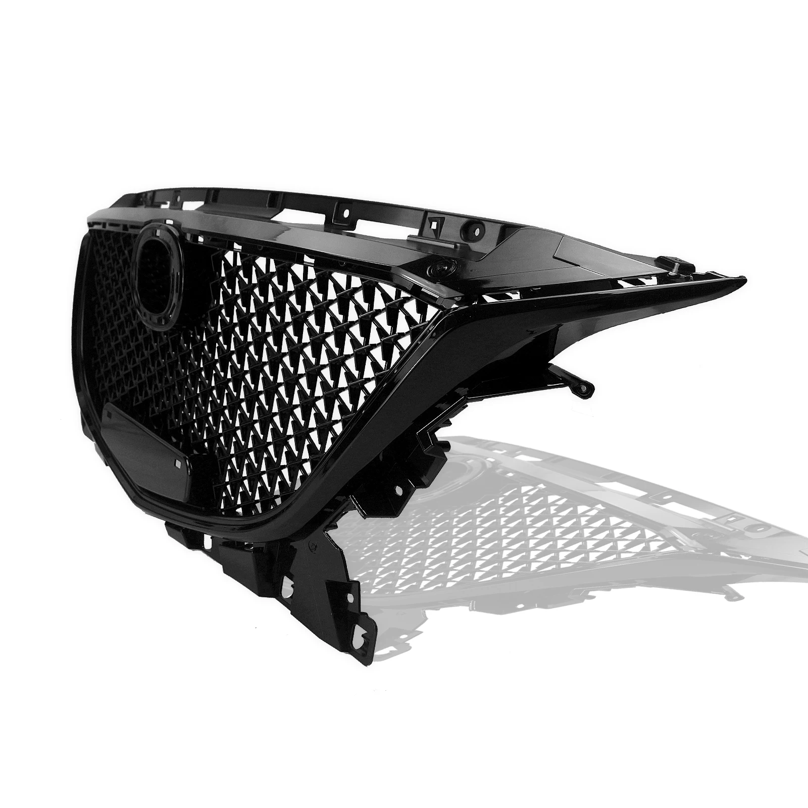 Black Upper Bumper Hood Mesh Grid Racing Grill Front Grille For Mazda 3 Axela 2014 2015 2016