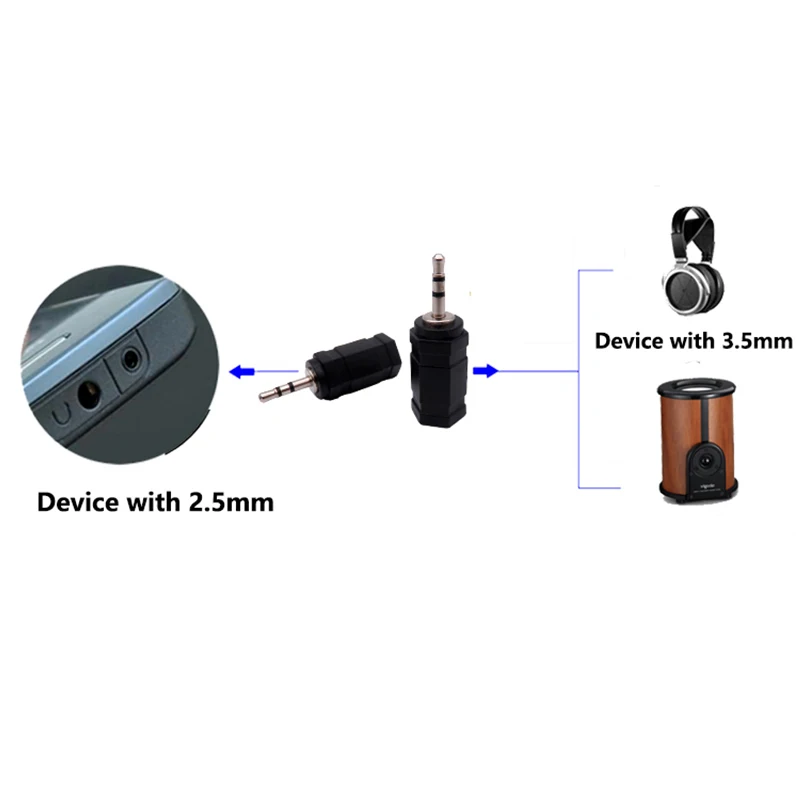 Audio adapter 3.5mm female to 2.5mm male converter 3.5 f/ 2.5 m aux convert adapter