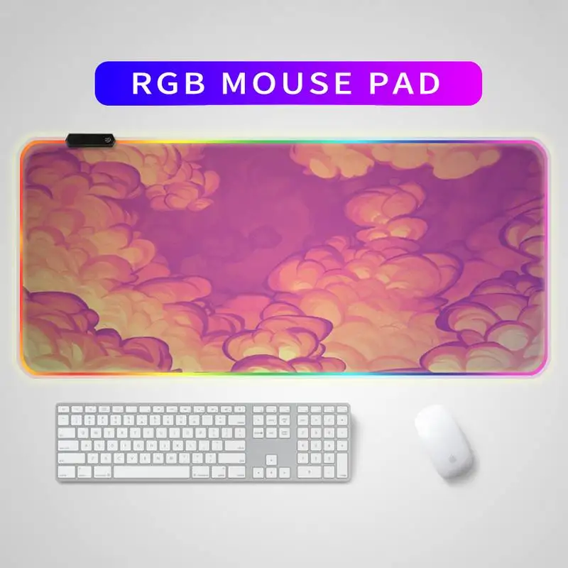 

80x30cm Simple Landscape Mouse Pad Locking Game Table Mat Computer Gift Table Mat RGB Mouse Pad Table Mat Decorative Table Mat