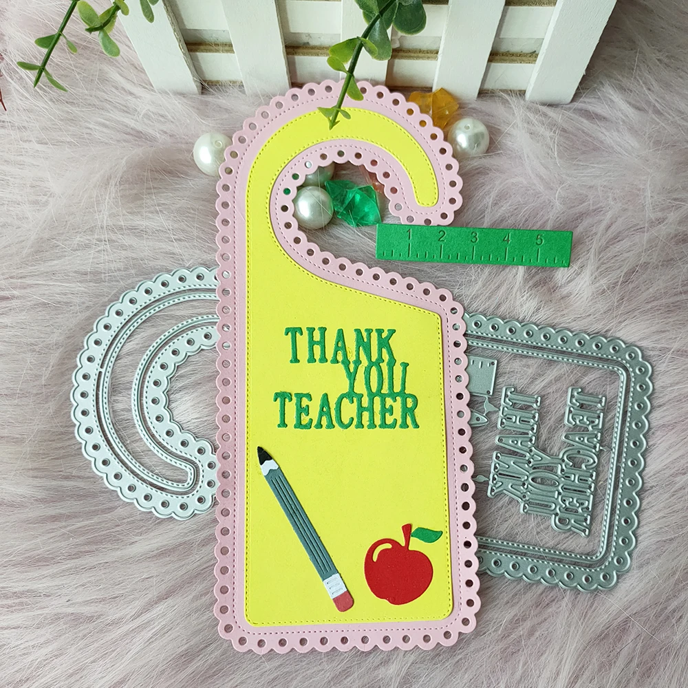 New Thank you teacher tag metal cutting die mould scrapbook decoration embossed photo album decoration card making DIY