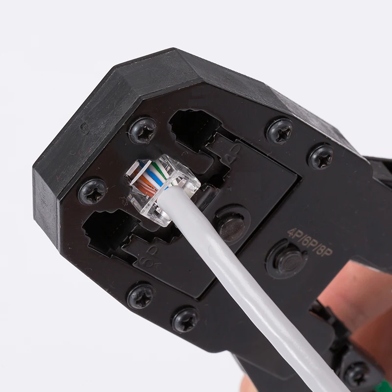 Network LAN Cable Crimping Plier RJ10 RJ11 RJ12 RJ45 Crimper Tool For 4P6P8P UTP/STP Cable Cutter And Stripper