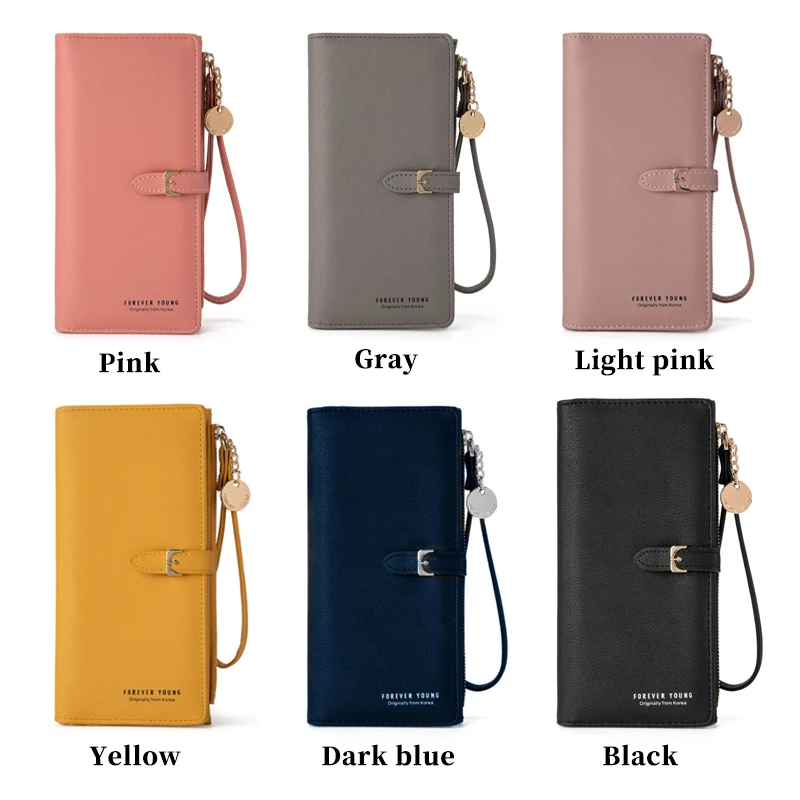 Engraving Name Women Wallets Fashion Long Leather Top Quality Card Holder Classic Female Purse Zipper Brand Wallet For Women