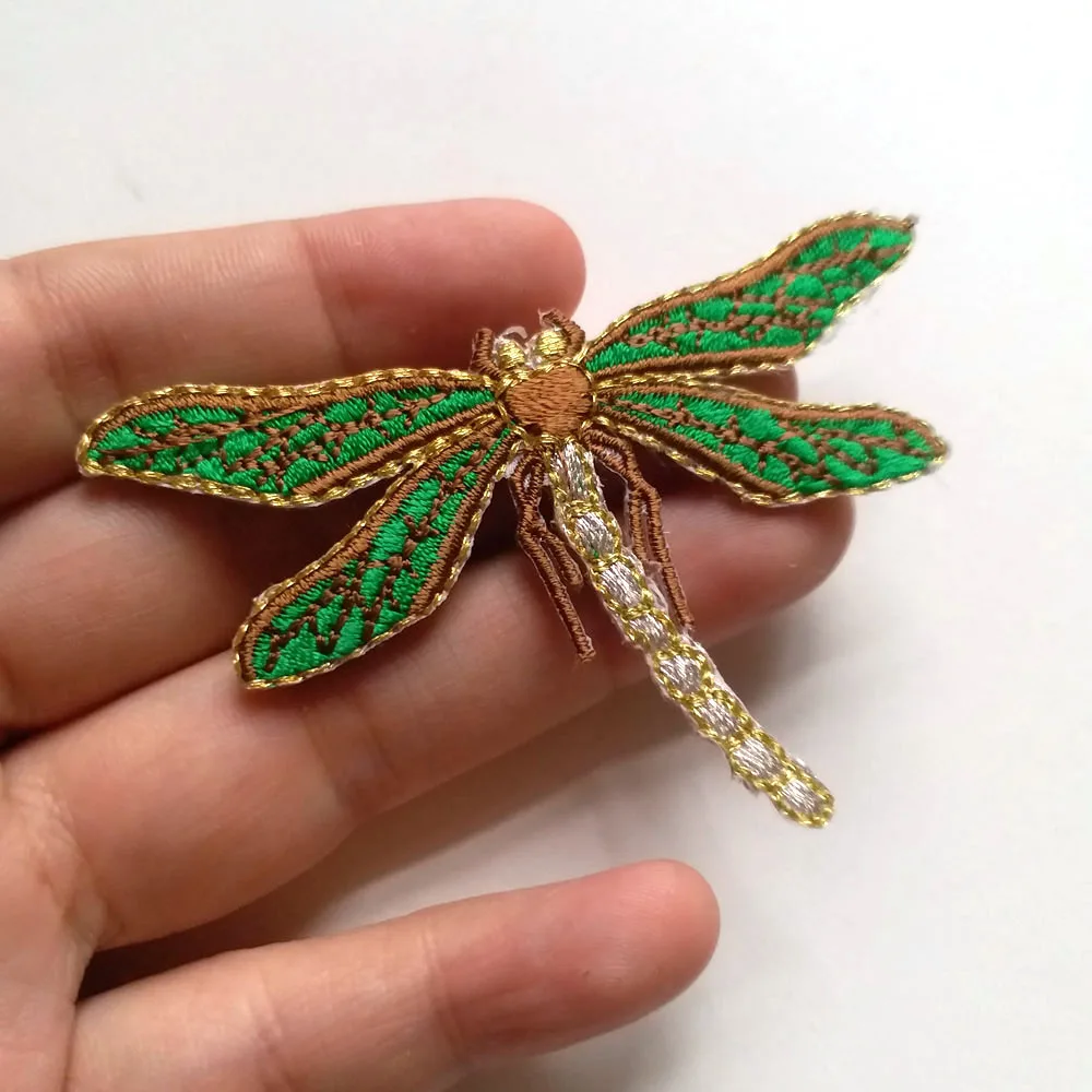 DIY dragonfly embroidered Patches for Clothing sew on Embroidery backpack Clothing Applique iron on parches Decoration Badge