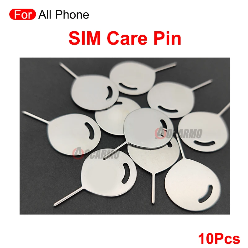 10Pcs Sim Card Tray strumento chiave ago Pin aperto per superficie per iPhone per Huawei per telefono cellulare universale