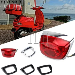 Scooter Complete Taillight Rear Lamp Rim Trim Tail Brake Light for LX 50 S 4T 4V LX 125 LX 150 IE 4T LX LXV 05-14 LX50 LX150