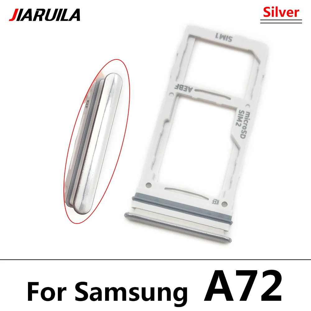 Sim SD Card Tray For Samsung A32 4G A52 A72 Phone SIM Chip Holder Slot Adapter Drawer Part With Repair Part