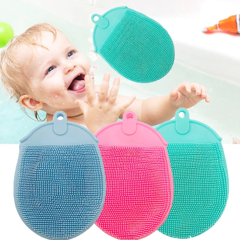 Massage bath towel silicone bath brush Skin Clean Silicone Bath Brushes Shower Gloves Bath Scrub Remover Body Exfoliating